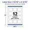 Avery Glossy Clear Rectangle Labels with Sure Feed, 1-13/16" x 2-3/16"